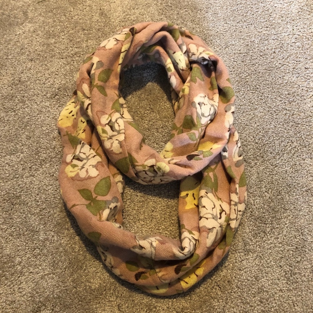 Floral print infinity scarf
